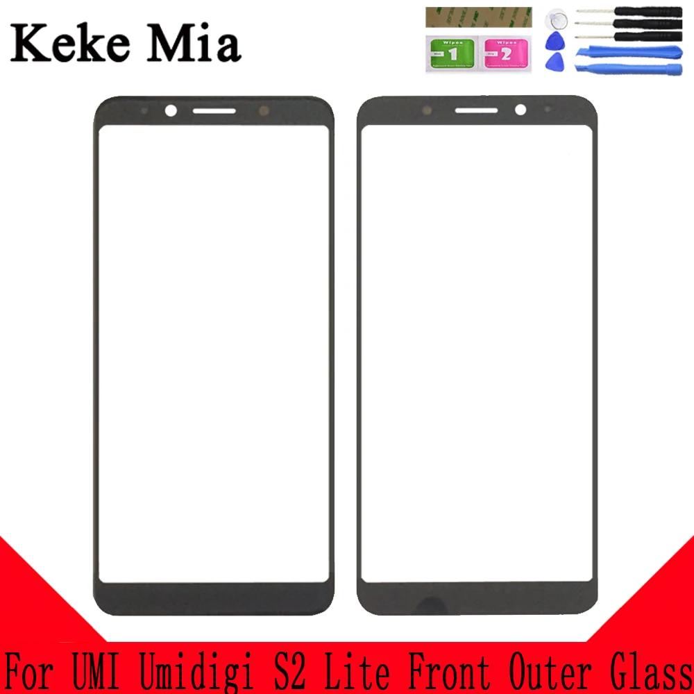 

Keke Mia For UMI Umidigi S2 Lite 6.0 inch 100% New Original Front Outer Glass Touch Screen Touch Panel Lens Replacement