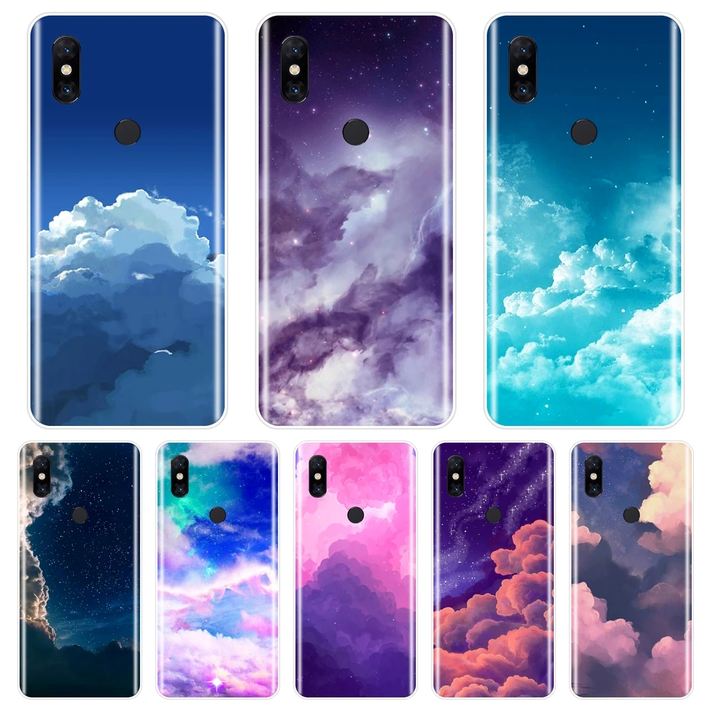 Задняя крышка из ТПУ Для Xiaomi Mi Max Note 1 2 3 Cloud Star Sky эстетичный модный силиконовый