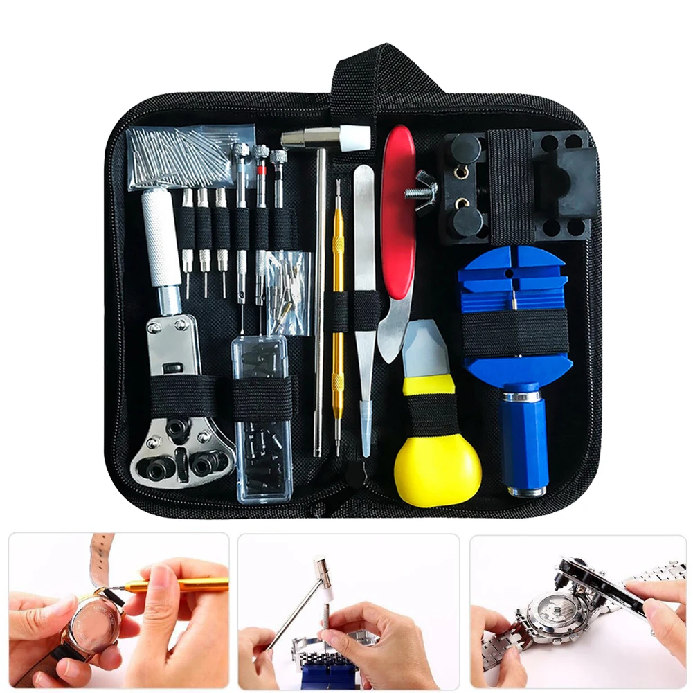 

147pcs Professional Watch Tools Watch Opener Link Pin Remover Pry Screwdriver Watch Repair Tools Kit Clock Watch Parts