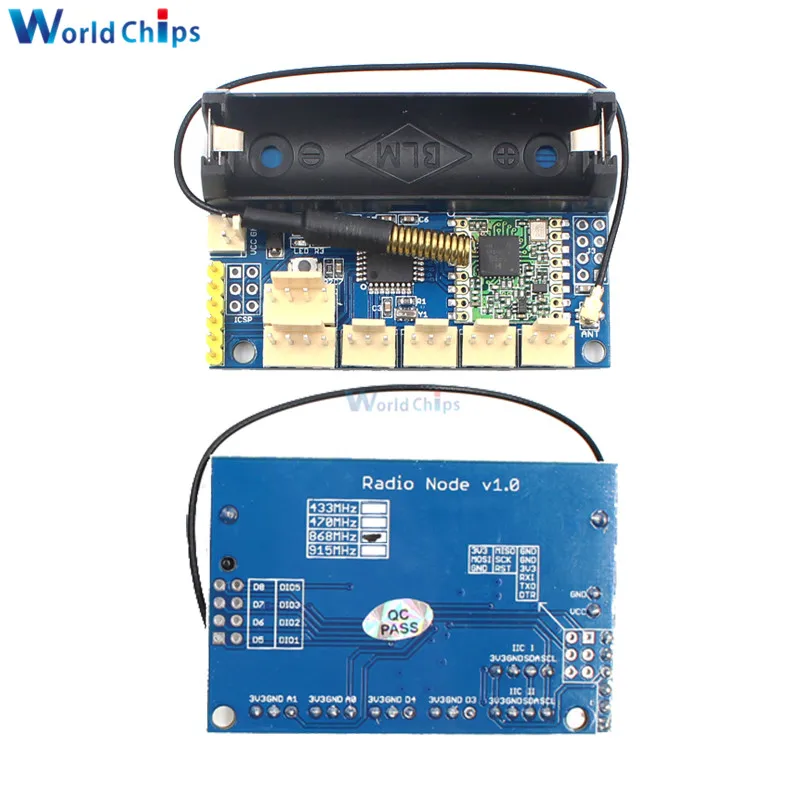 5 шт. 868 МГц LoRa радио узел V1.0 IOT Беспроводной передачи Lora модуль RFM95 SX1276 для Arduino ATmega328P 3,7-12 V антенна UFL