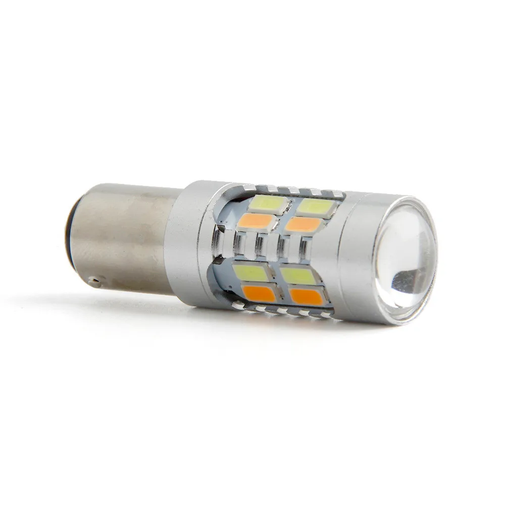 1 шт. 1157 BAY15D 5630 5730 20 SMD Янтарный Белый переключатель светодиодные лампы S25