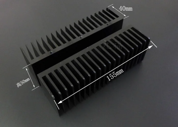 Толстые тепловые чернила для LM3886 TDA7293 Усилитель мощности платы 155*50*40 мм радиатор на заказ