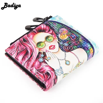 

New Design Short Wallet With Cartoon Pattern Girl ladies clutch wallet Mini Purse Wallet Handbag Multifunction lady wallet