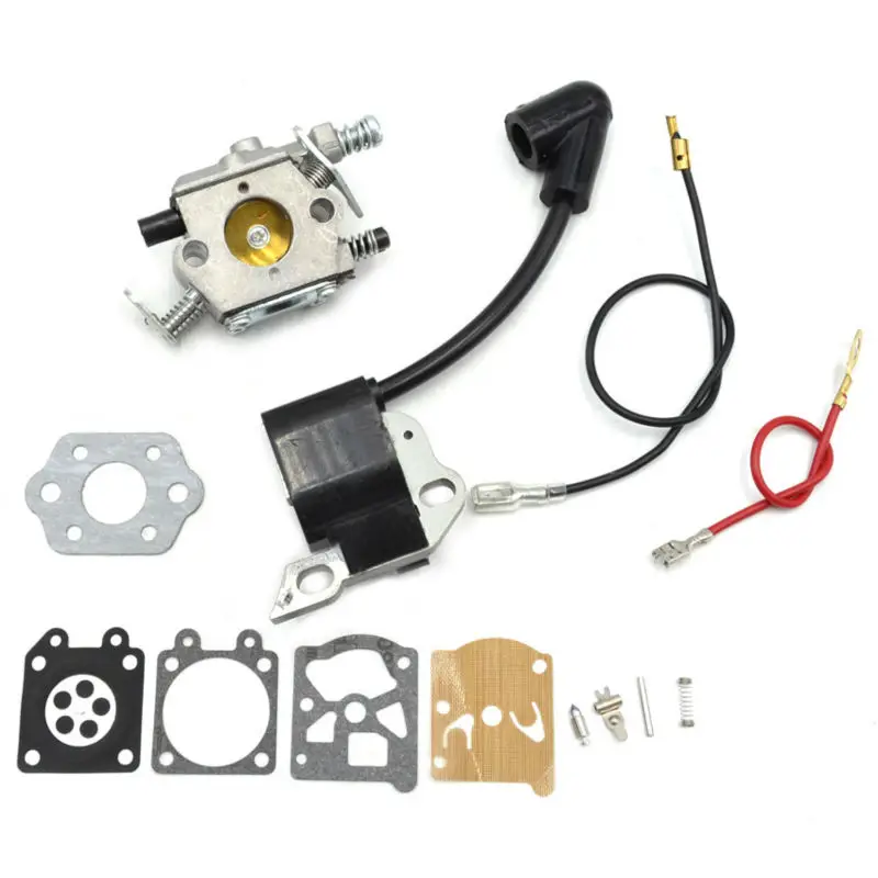 

Walbro Carburetor Carbs with Repair Kit Gasket and Ignition Coil Module for Stihl 017 018 MS170 180 Replacement
