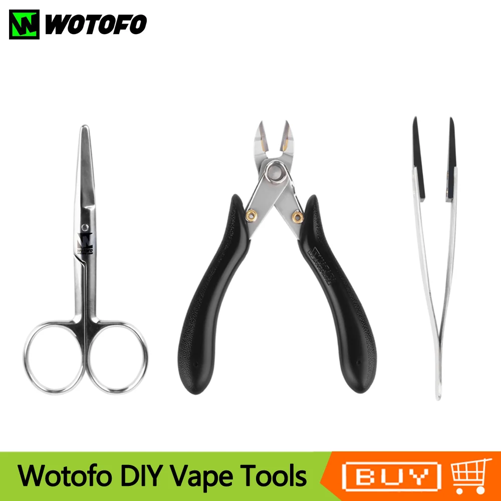 

Original Wotofo Ceramic Tweezers Flush Cutter Diagonal pliers Vape Scissors Vape Tool DIY RDA RTA Vape Tank Tool For E Cigarette