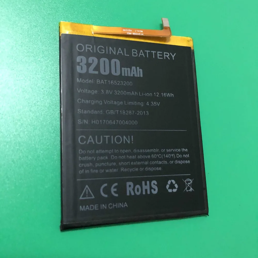 Новый оригинальный Батарея BAT16523200 MTK6750 Замена 3600 мА/ч Запчасти Для DOOGEE Y6 Y6C