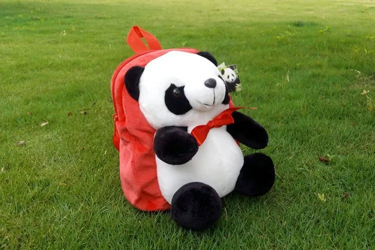 Новое поступление 1 шт. 30 см супер милая панда кукла Плюшевый Рюкзак Школьная Сумка подарки для детей младшего и старшего возрастов комплект ST434