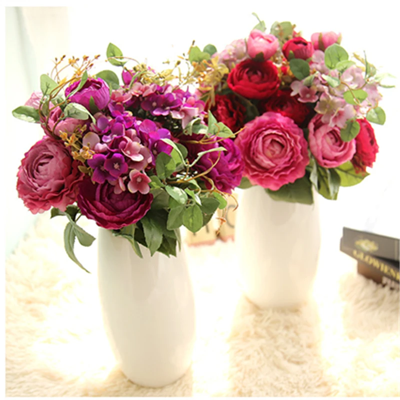 Искусственный букет цветов для свадьбы украшения стола|fake flowers bouquet|flower bouquetartificial