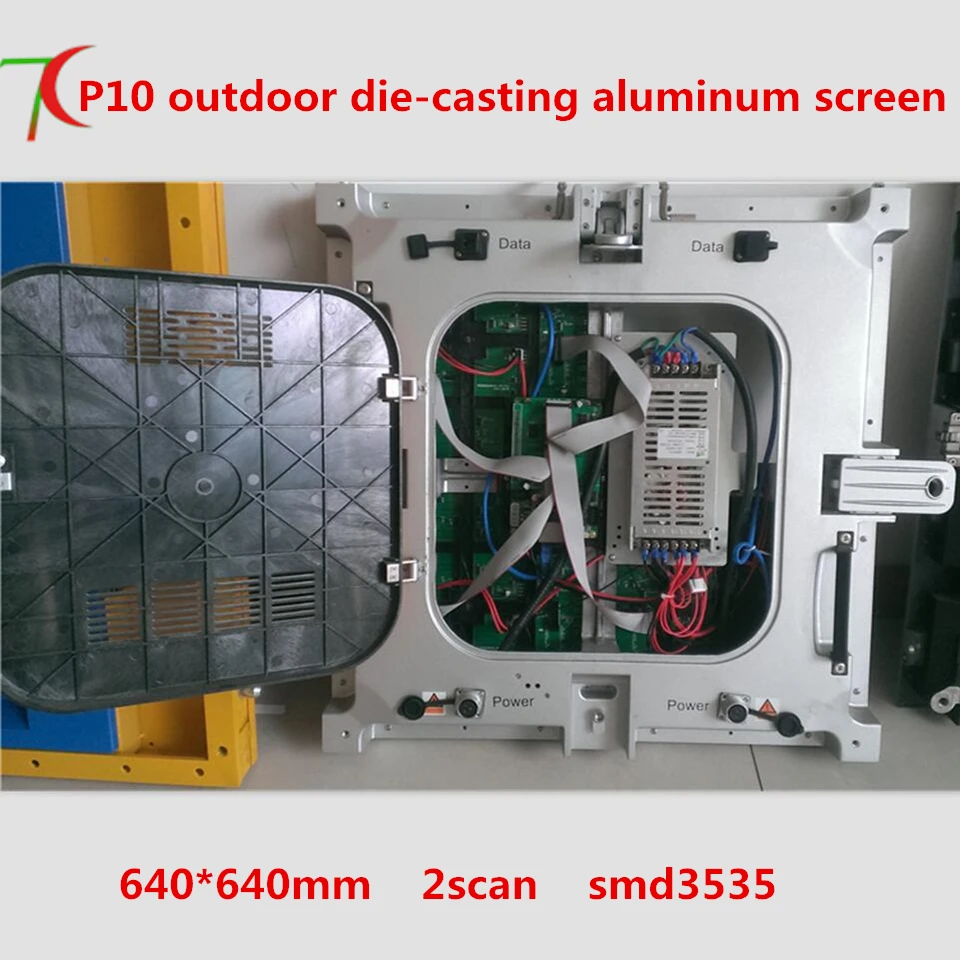 

640mm*640mm outdoor waterproof 2scan p10 die-casting aluminum cabinet display ,10000dots/m2