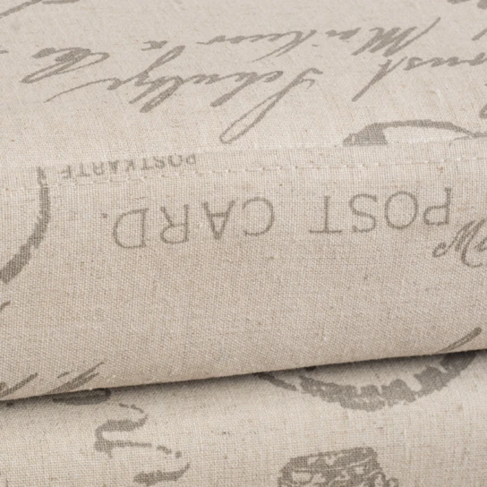 Cerise Fabric Storage Ottoman Bench with French Script (4)