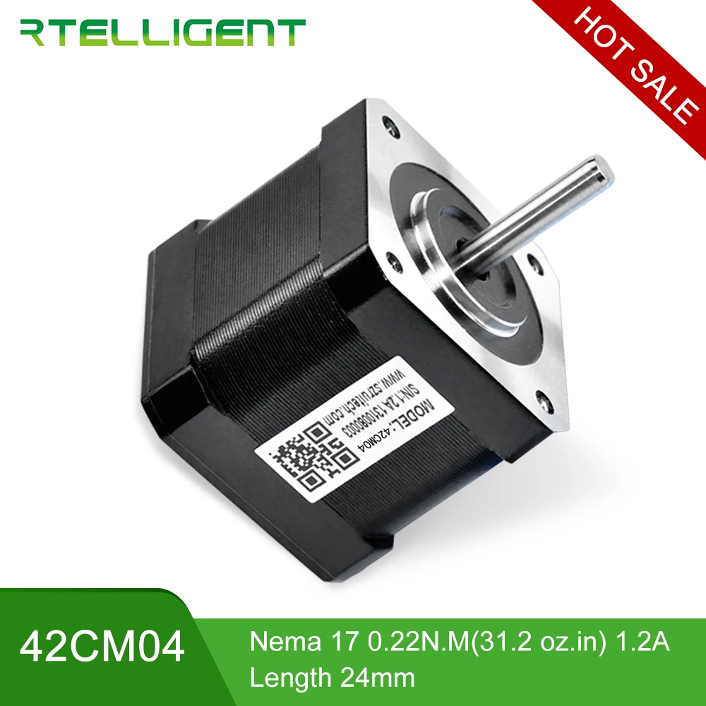 Шаговый двигатель Rtelligent Nema17 71 кгсм 42 мотор Nema 17 42CM08 1 2a шаговый для 3D принтера CNC XYZ|Шаговый двигатель| |