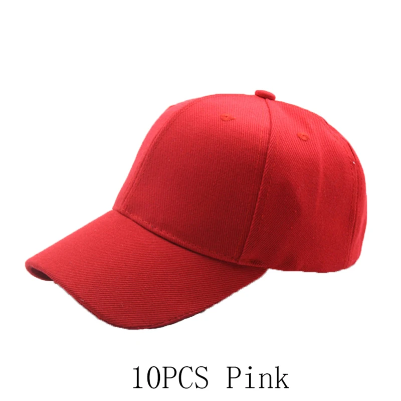 Длинный хранитель, цена, детская бейсболка с колпаком, однотонная бейсбольная кепка для детей, шапки для мальчиков и девочек, хлопковая шапка, 10 шт./компл., YWET643 - Цвет: 10Red