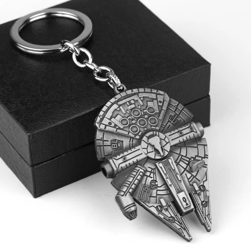 

Hot Movie Seriers Star Wars Spaceship Model Keychain Spacecraft Falcon Spaceship Barkey Keychain Star Wars Keyring