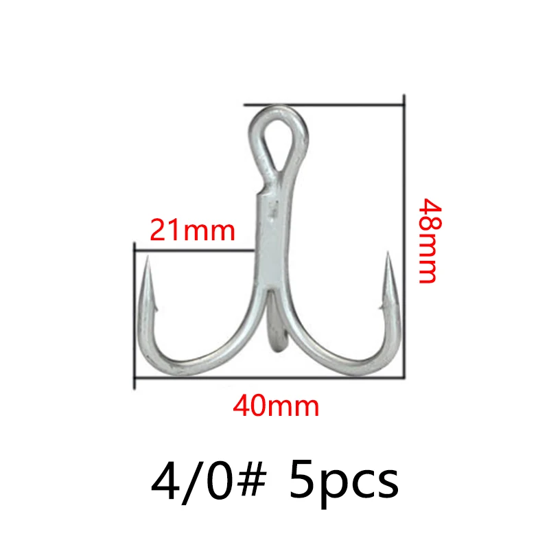 Balleo 5/10 шт. Sharp Четырехместный усиленный тройной якорных крючка ВЧ три бронзовых морских рыболовных крючков 4X раз приманка три вилки Три коготь крюк - Цвет: 4-0