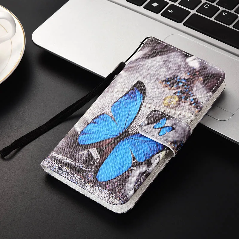 ТПУ чехол-бумажник для Xiaomi Redmi 4X5 5A 6 Plus Pro mi A2 Lite 6A 7 Go чехол для Xiao mi Red mi Note 3 Pro 4X5 Pro Чехол - Цвет: Butterfly