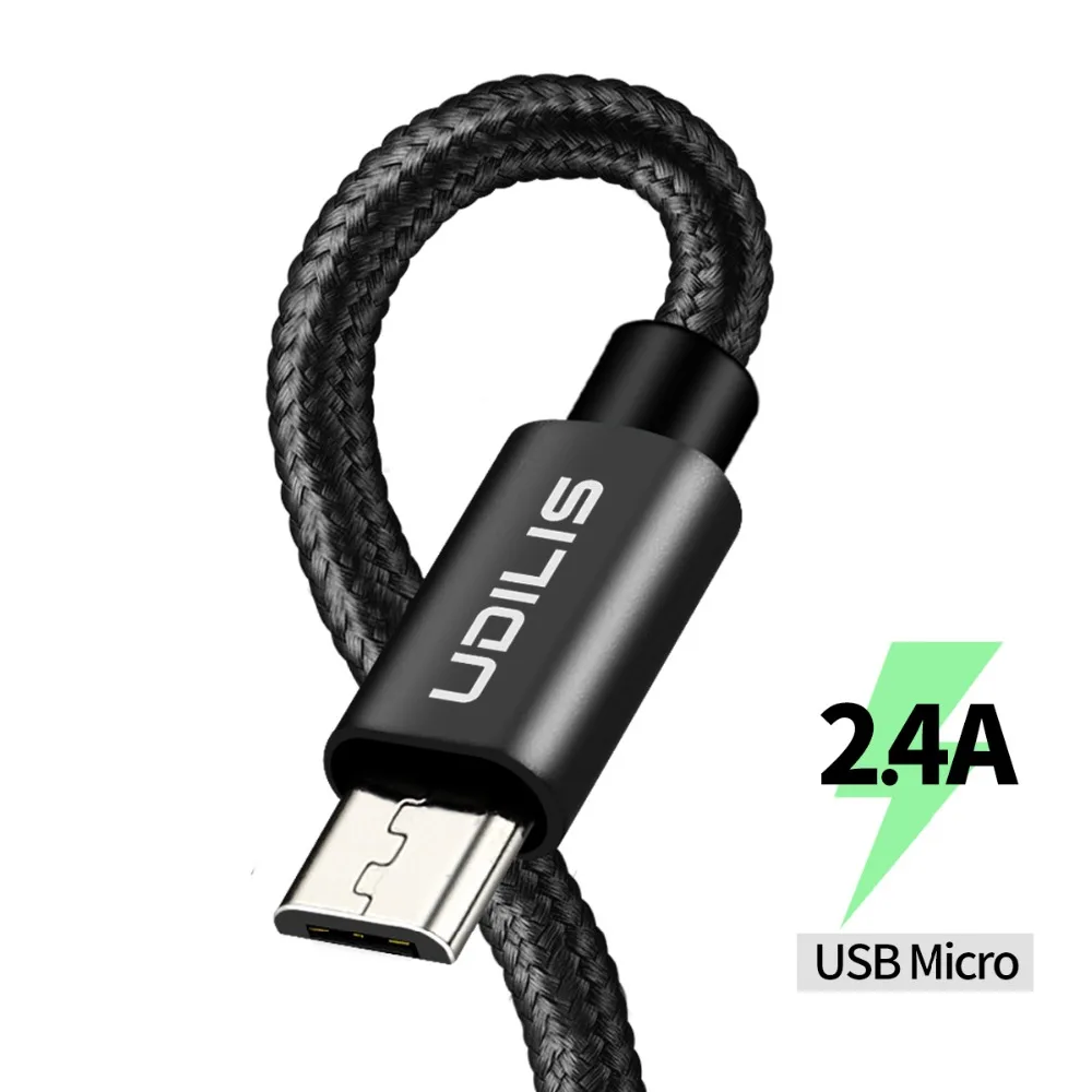 Кабель зарядного устройства Micro USB Udilis Плетеный сверхмощный кабель для быстрой