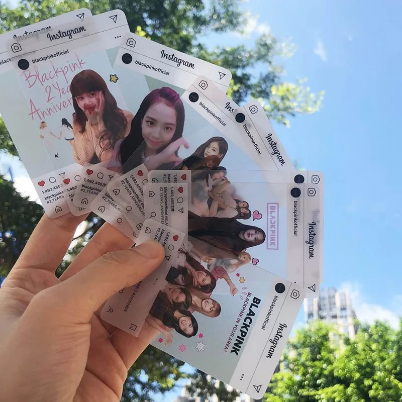 8 шт./компл. Kpop Blackpink из прозрачного ПВХ с фотографией Дженни Роза коллективных открытки с днем рождения HD Фотокарта