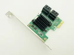 HDD SSD адаптер PCI-E PCI Express 1x до 4-Порты и разъёмы Sata 3,0 III 6 Гбит/с конвертер карты Адаптер платы расширения радиатора низкая кронштейн