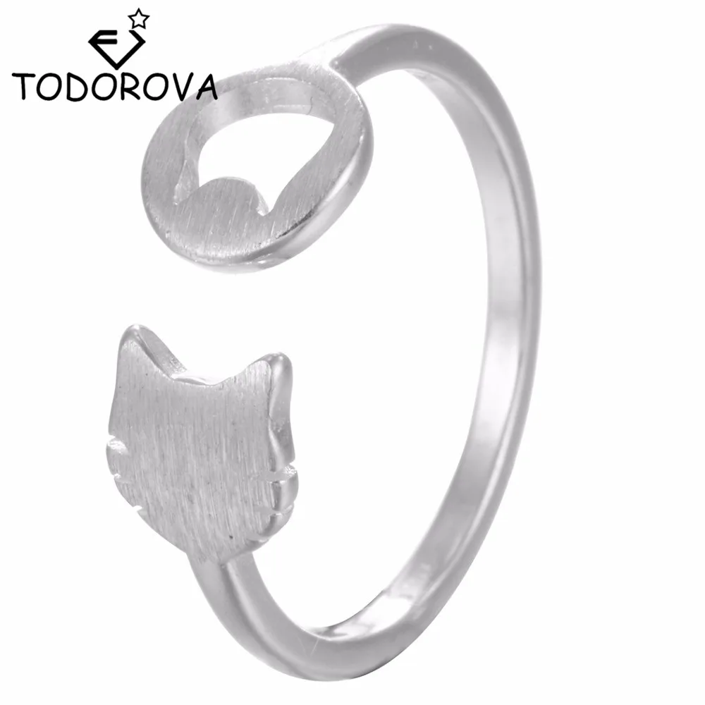 Новое поступление кольца Todorova на палец в виде милого кота для женщин милый