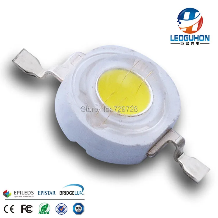 

1w white color Bridgelux chip high power led diodes