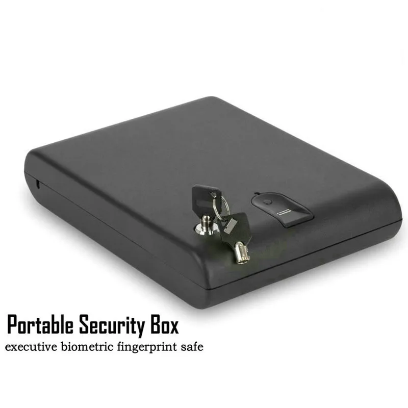 Fingerprint Safe Box Solid Steel Security Key Gunsafe Valuables Jewelry