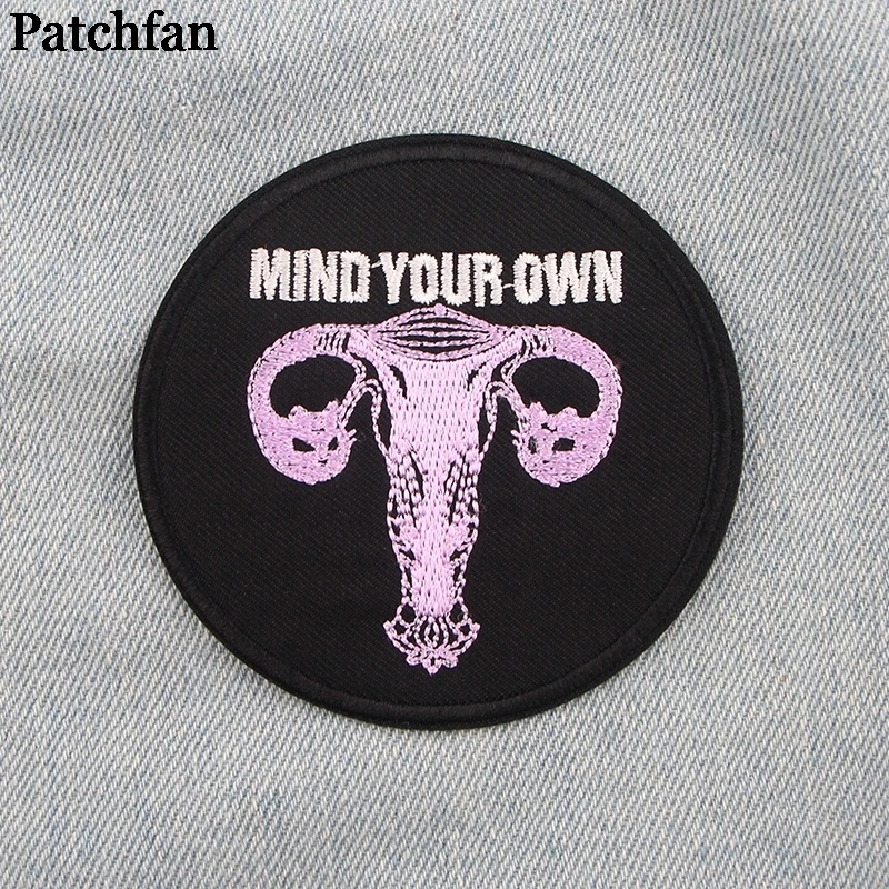 20 шт./партия Patchfan Feminist uterus имейте в виду свой собственный DIY Вышивка для