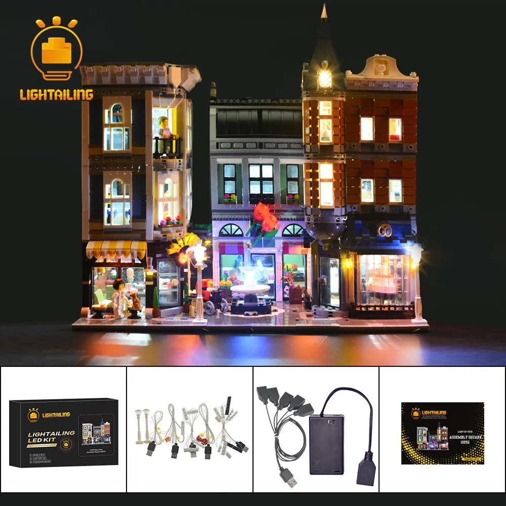 LIGHTAILING свет комплект для Cerator сборки квадратный светодиодный Building Block освещения