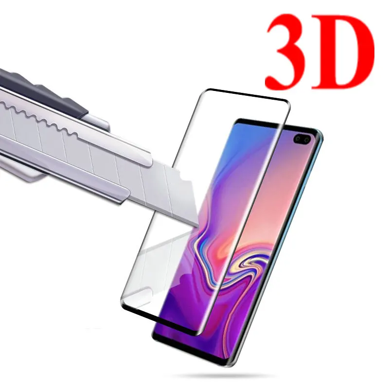 3D 9H Full Coverage tempered Glass Screen Protector for Samsung Galaxy S10 for Samsung Galaxy S10 Plus S10+ glass Film