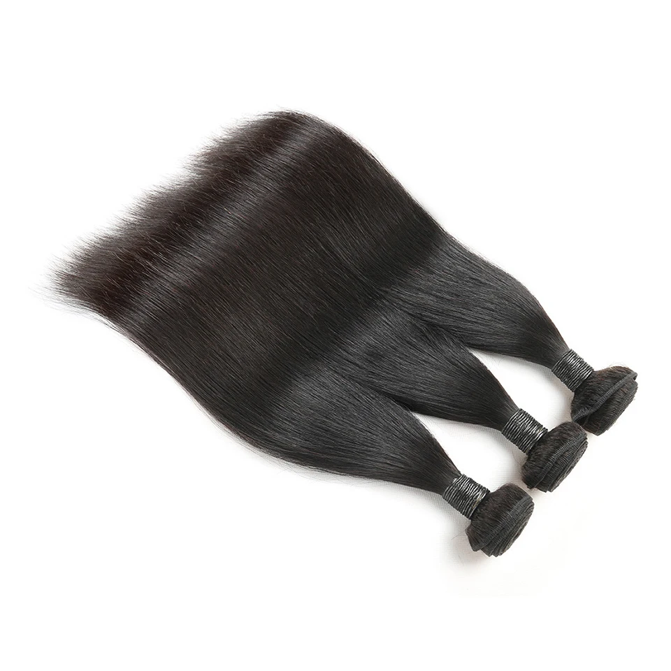 Hair Villa Peruvian Straight Human Hair 3 Bundles Hair Weave With Closure Straight Hair Bundles With Closure Remy Hair Weave (12)