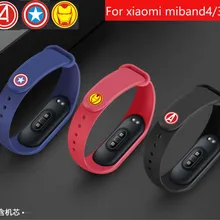 avengers marvel For Xiaomi Mi Band 4 3 2 Bracelet Strap Miband 3 2 Strap Wristband Band For Mi Band 2 3 4 Silicone