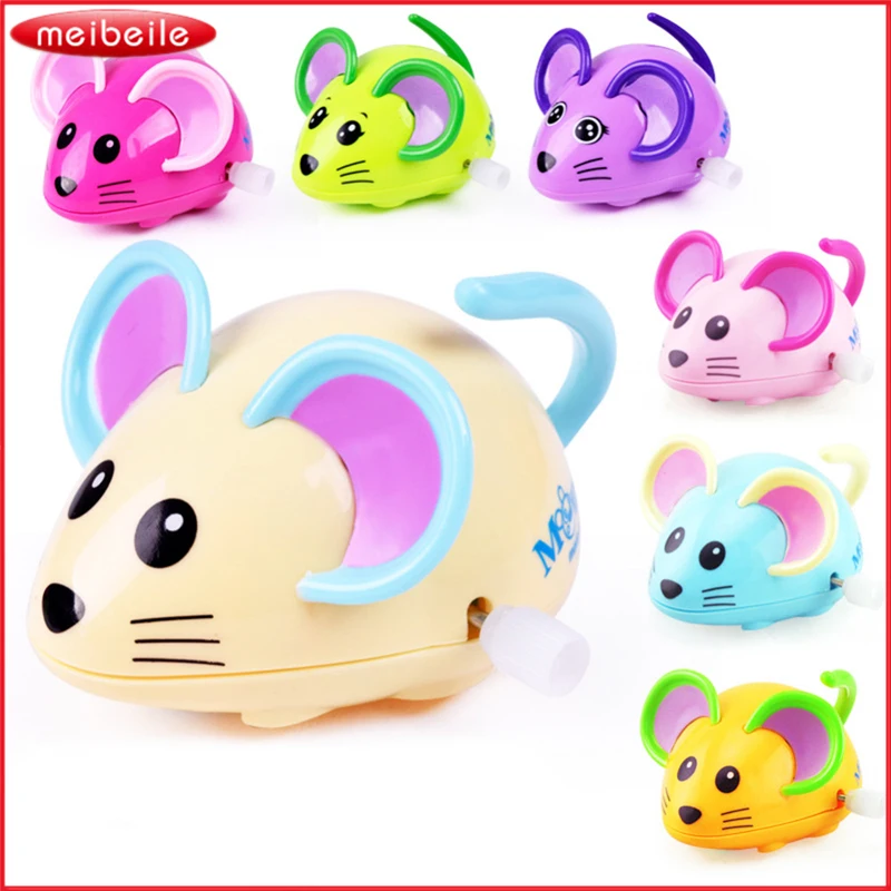 3pcs Funny Colorful clockwork toy the little mouse Baby design Running