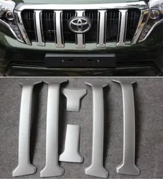 

Painted Front Grille molding Trim COVER Silver For Toyota Prado FJ150 2014 2015