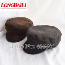 Зимние новые высококачественные шерстяные черные шапки для женщин с плоским верхом SHDB024