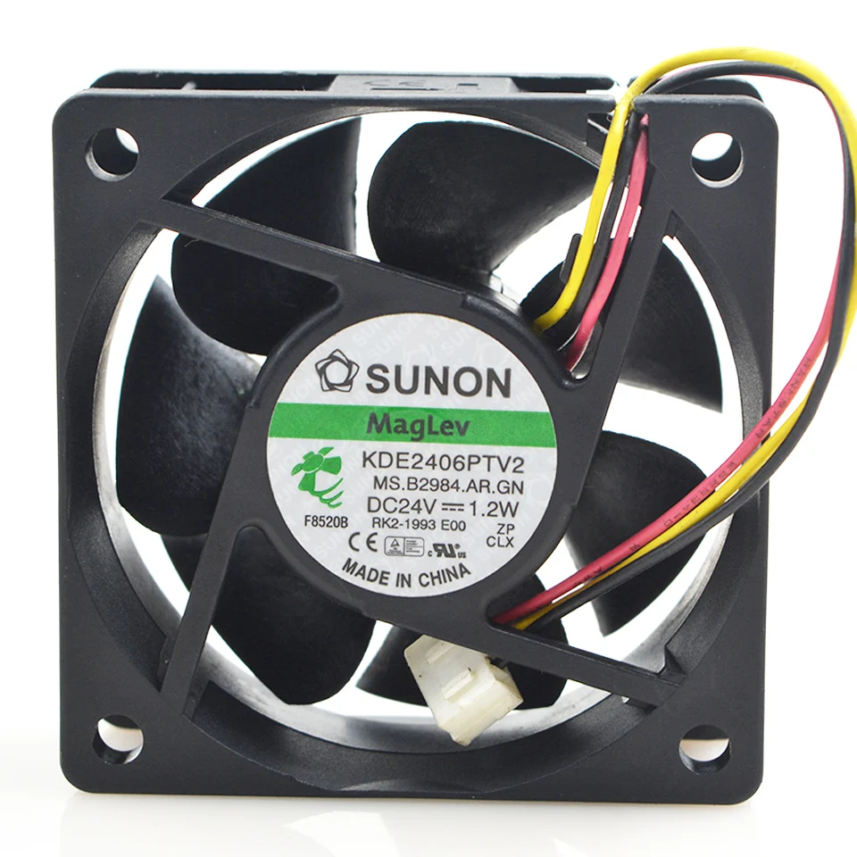 1pcs SUNON KDE2406PHV2 6015 24V 1.3W 3pin cooling Fan 60*60*15MM