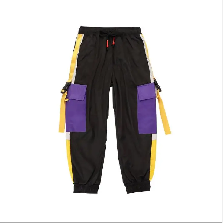 black Pants Для мальчиков и девочек Черная футболка Одежда в стиле хип-хоп куртка Джаз Jogger Танцы брюки концерт танцевальный костюм для дети бальный танцы одежда - Цвет: black Pants