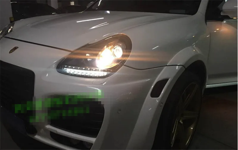

VLAND Factory for Car headlight for Porsche Cayenne LED head light 2003 2004 2005 2007 head lamp with double color