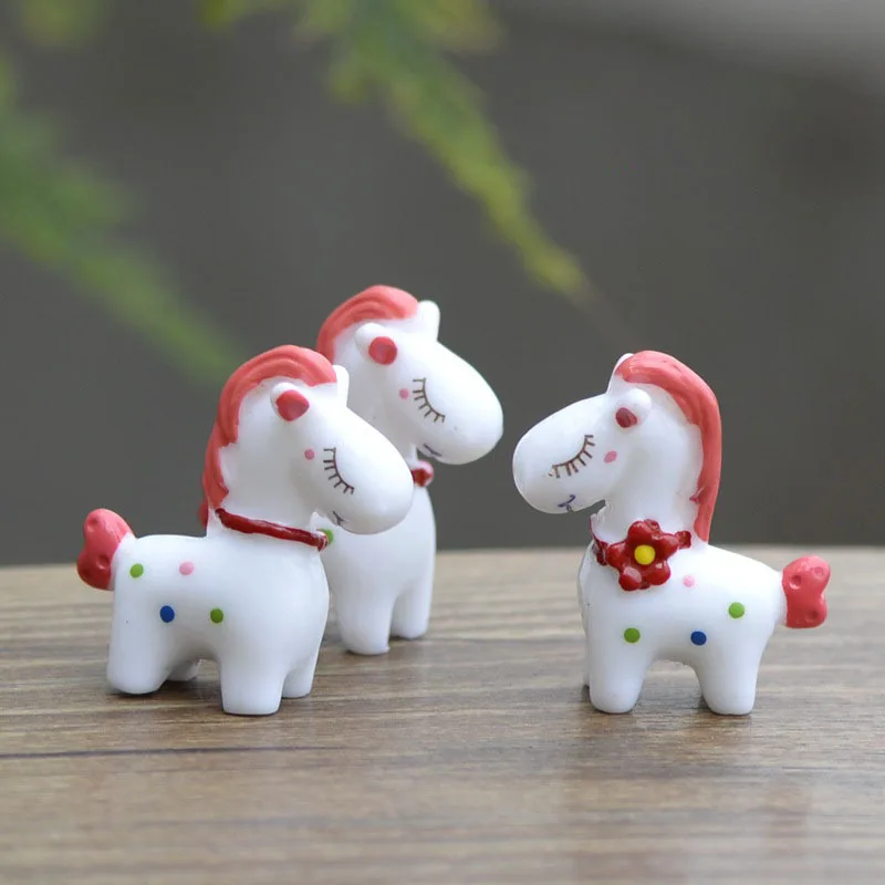 2pc Cute Love Horse Animal Miniature Fairy Garden Home Houses Decoration Mini Craft Micro Landscaping Decor DIY Accessories | Дом и сад