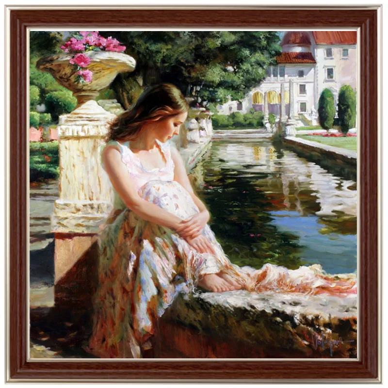 

Golden Panno,Needlework,Embroidery,DIY Portrait Painting,Cross stitch,kits,14ct Summer Thoughts Cross-stitch,Sets For Embroidery