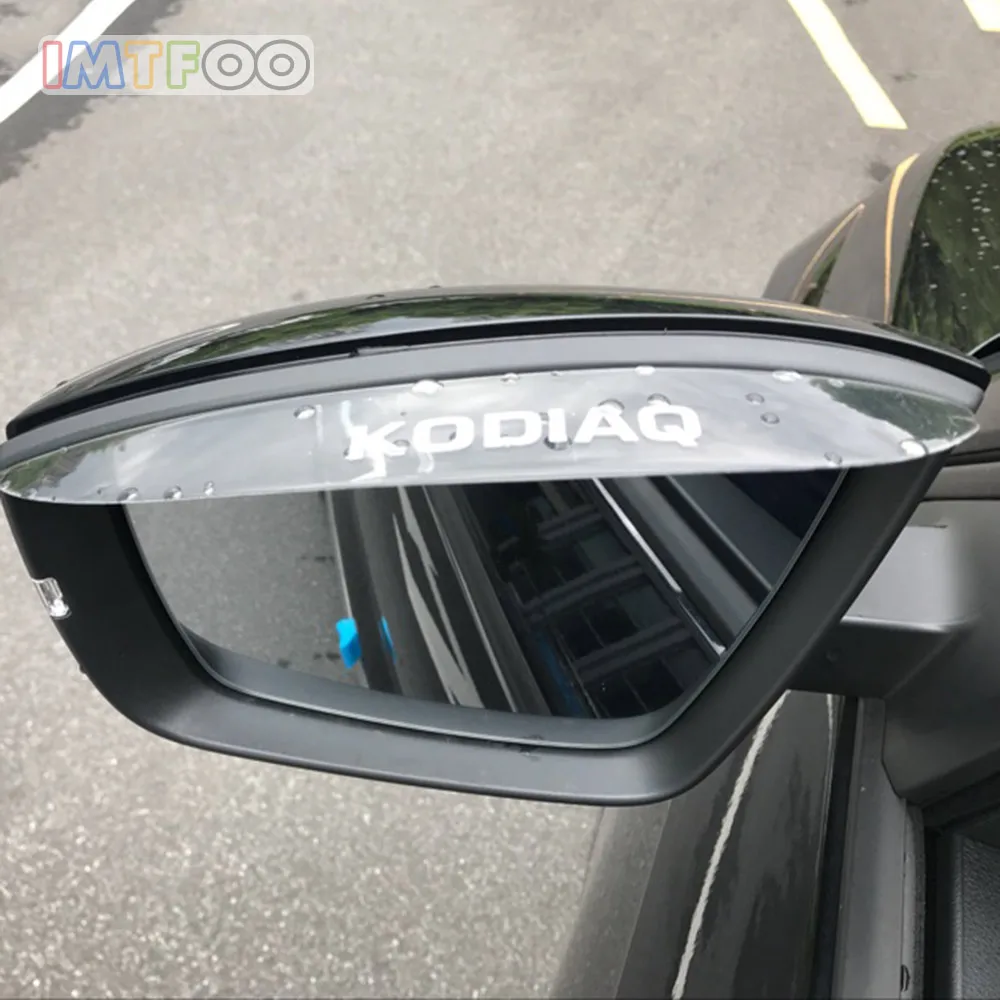  REARVIEW SIDE MIRROR RAIN EYEBROW SHIELD GUARD PROTECTOR FOR 2016 2017 2018 SKODA KODIAQ CAR-STYLIN