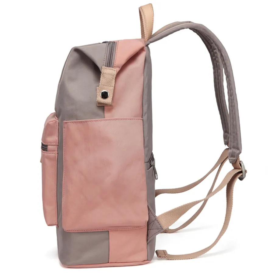 New Arrival! Korean Patchwork Mommy Diaper Changing Milk Bottle Bag Multifunctional Large Capacity Mother Shoulder Backpack 05