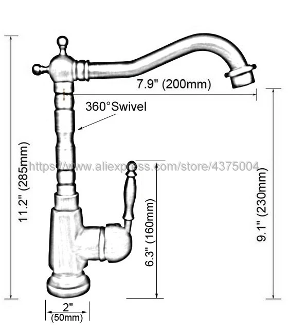 Bathroom Sink Faucet Polished Chrome And Red Copper 360 Rotable Basin Faucet Water Tap Single Handle Cold and Hot Water Nnf916