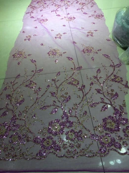 

hot selling Jolin-013 french net lace fabric sparkly glued glitter african Tulle lace for party dress