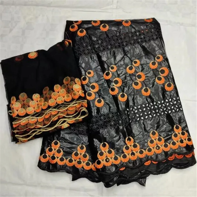 

African women bazin riche lace fabric cotton guinea brocade fabric high quality bazin brode 2019 latest 5+2yards-BYE30
