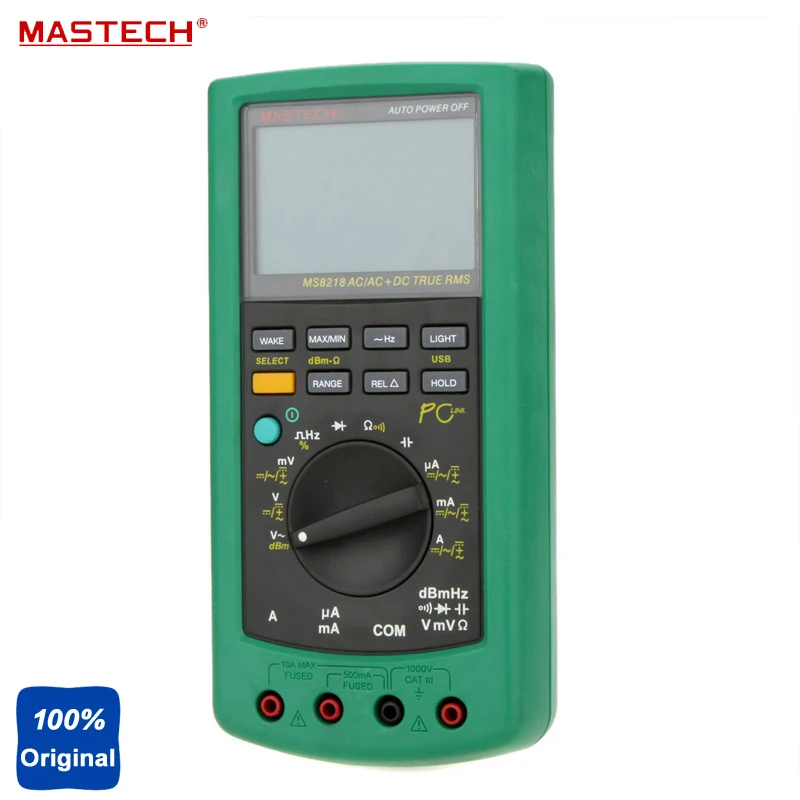 

AutoRange High Precision True RMS PC USB Digital Multimeter Meter DMM 50000 Counts 5 1/2 Bit MASTECH MS8218
