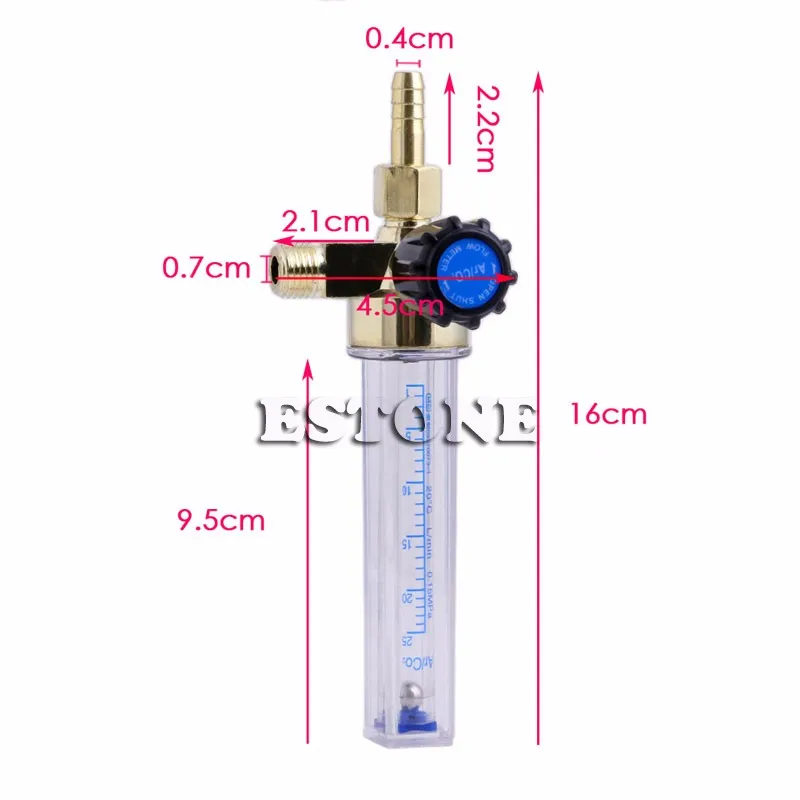 7 мм Барб 1/4PT 0,15 МПа расходомер газ аргон AR/CO2 регулятор сварки