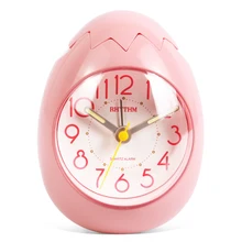 Cute Egg Shape Alarm Clock Ultra Silent Jumping Movement Clocks Tumbling Beep Alarm See Through Pack