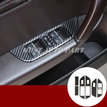 Carbon Fiber Car Door Window Switch Button Trim Cover For VW Touareg 2011-2018 Carbon Fiber Car Door Window Switch Button Trim Cover For VW Touareg 2011-2018