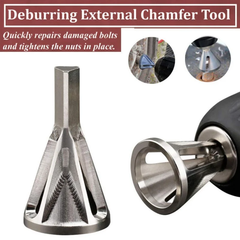 New Tire Deburring Chamfer For Grinding Angle Trimming Exception Thorn Chuck Electric Drill Chamfering Prop Auto Repair Tool