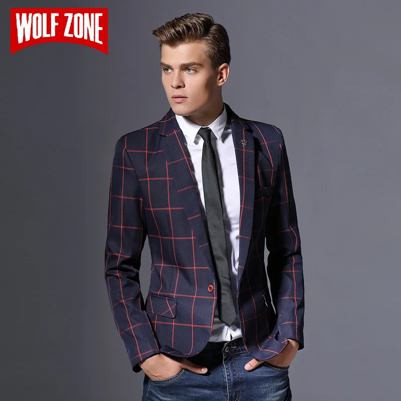 New Arrival Brand Casual Business Blazer Men Slim Fit Clothing Autumn