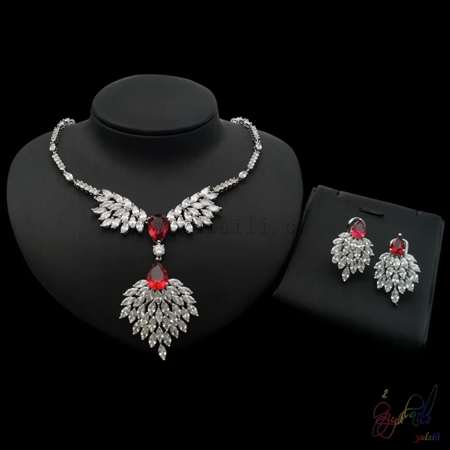 new design Costume zircon Jewellery set high quality European bridal fashion jewelry sets